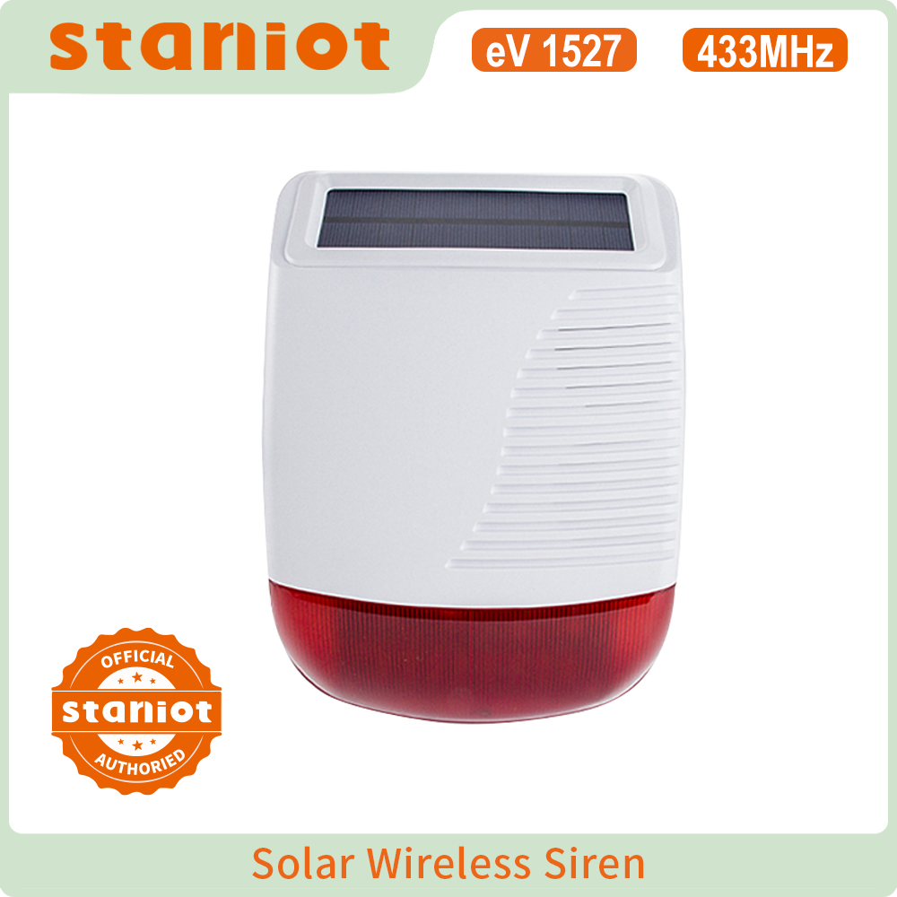 Home Security Equipment - Staniot – sirène stroboscopique solaire extérieure