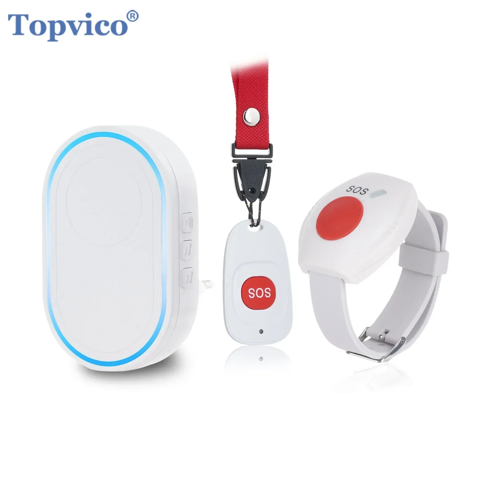 Home Security Equipment - Bouton d'appel d'urgence sans fil Topvico