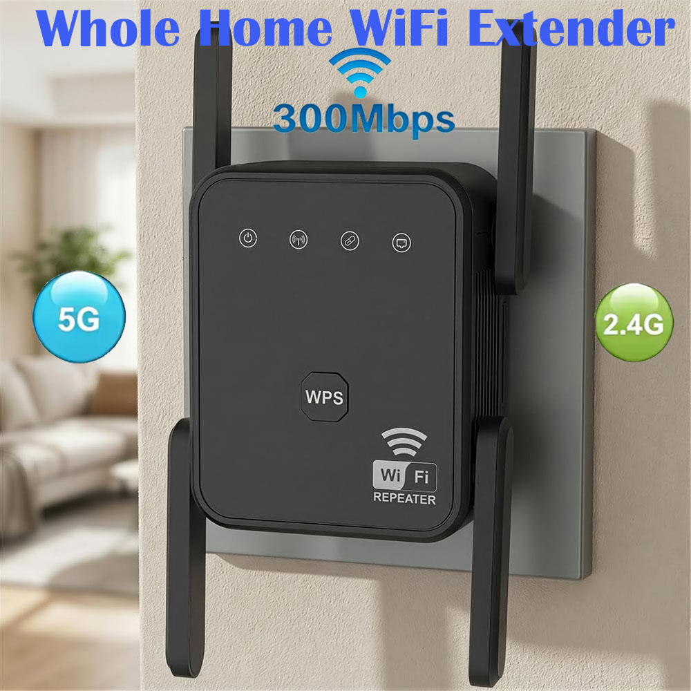 Home Security Wireless - Nouveau Répéteur WiFi 2026 300 Mbps