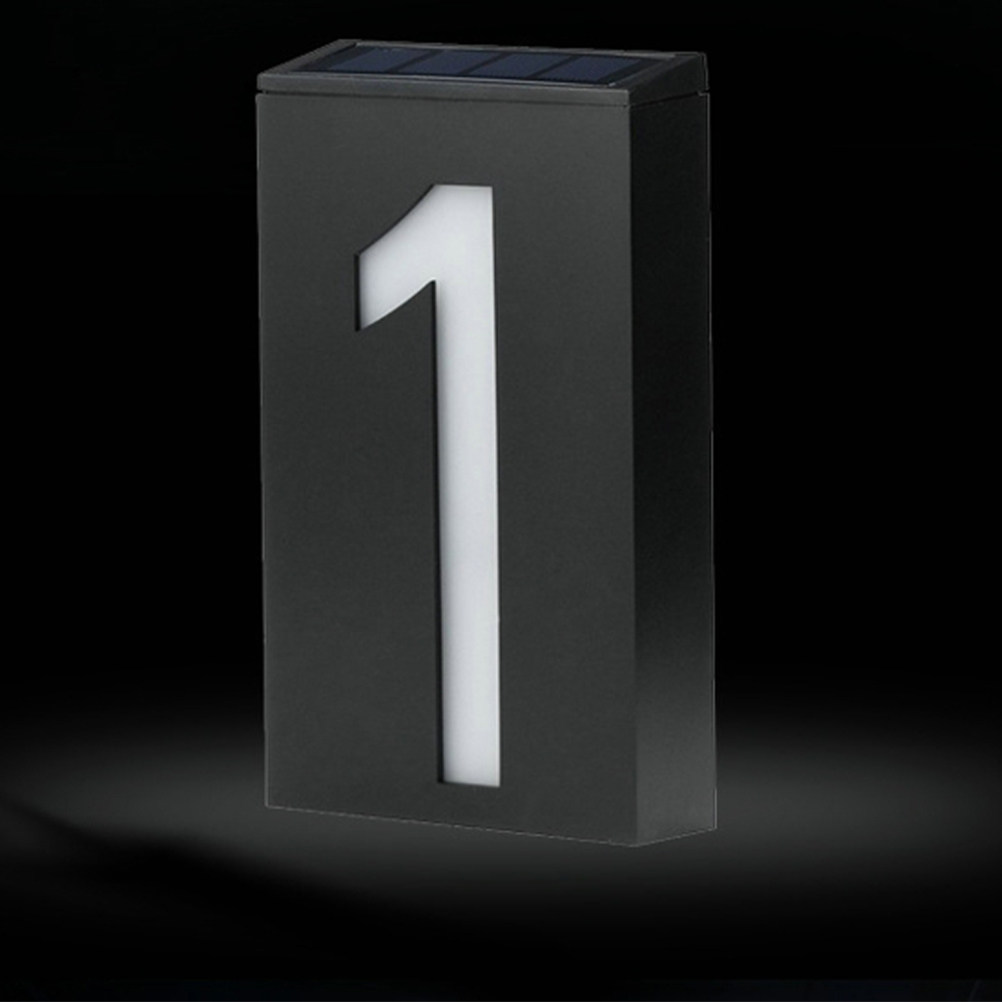 Home Security Doors - Plaque de porte LED solaire numéro