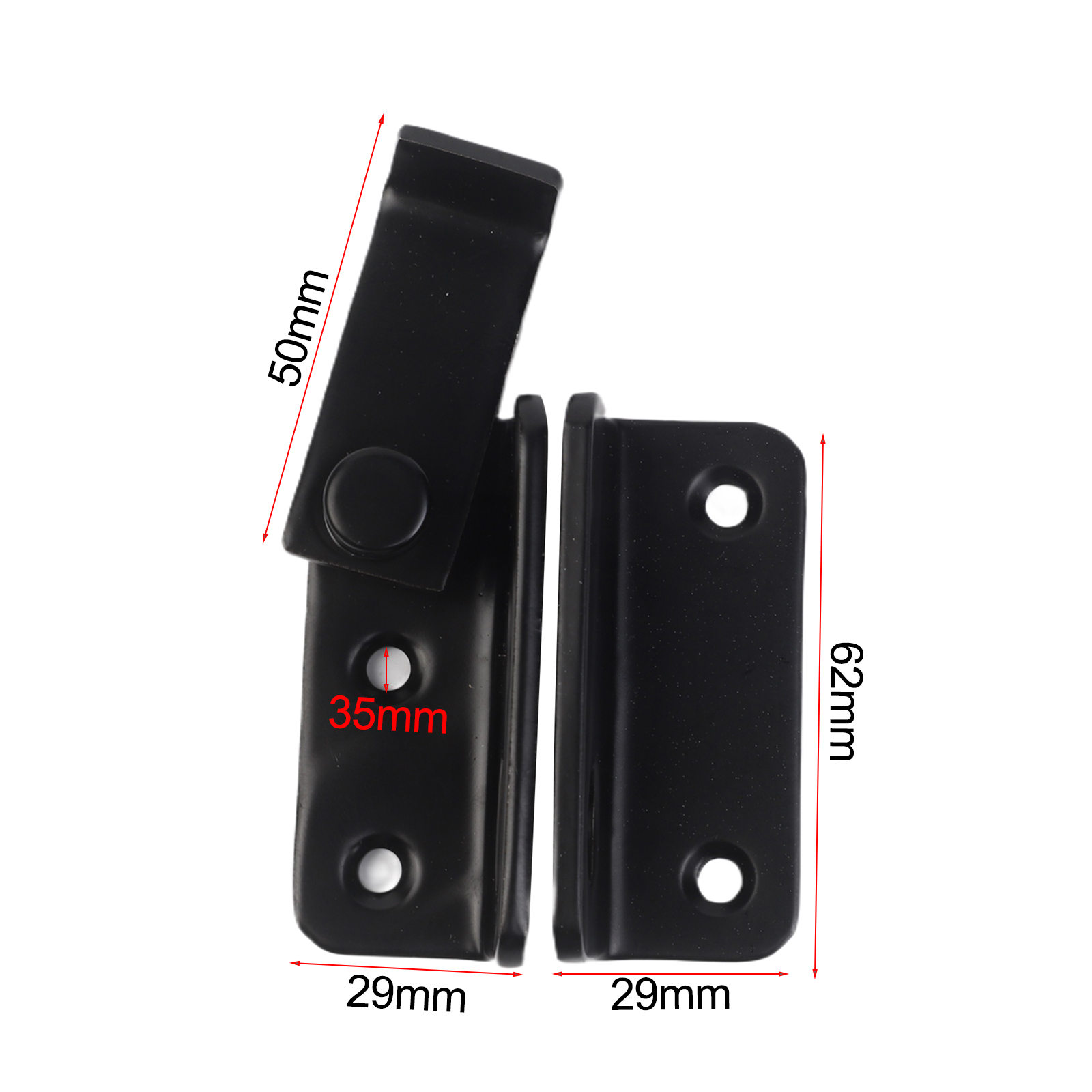Home Security Doors - Loquet verrouillable en acier inoxydable noir