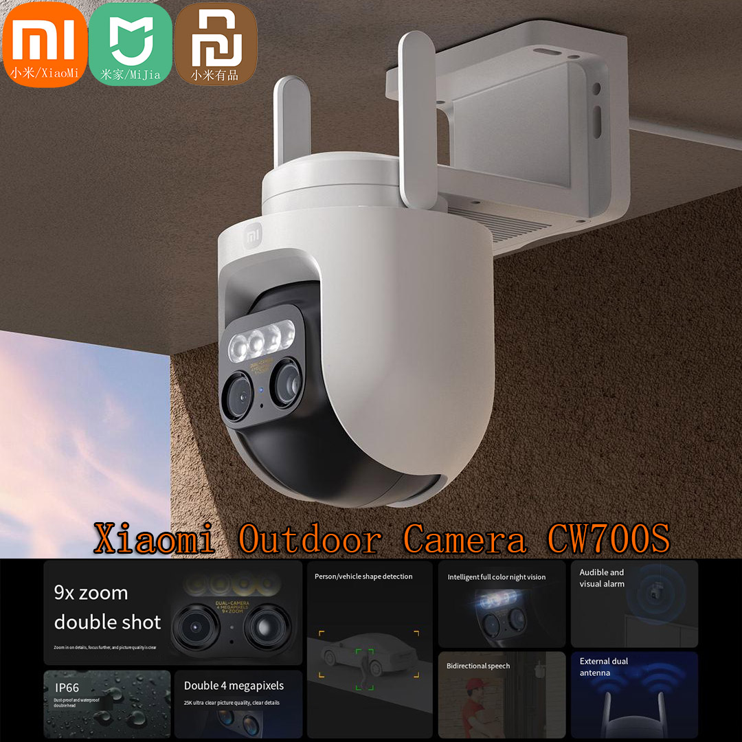Home Security Camera Xiaomi - Xiaomi-Caméra d'extérieur PTZ CW700S, 4 mégapFête