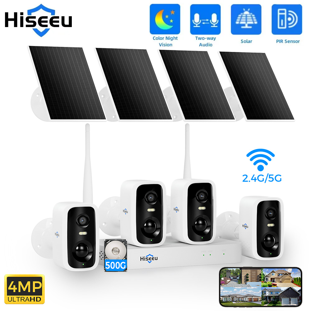 Home Security Video Systems - Hiseeu 10CH NVR 4MP WiFi caméra