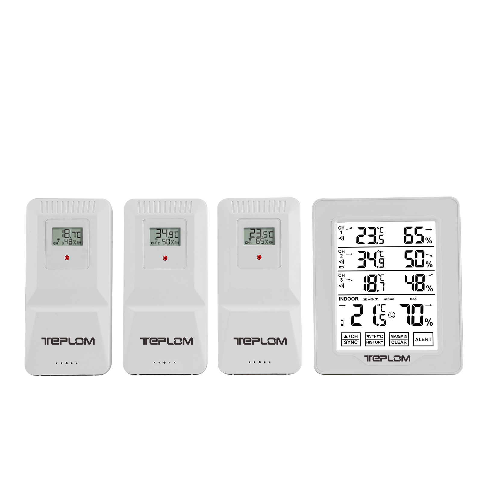 Home Security Wireless - Thermomètre hygromètre numérique sans fil 3-en-1