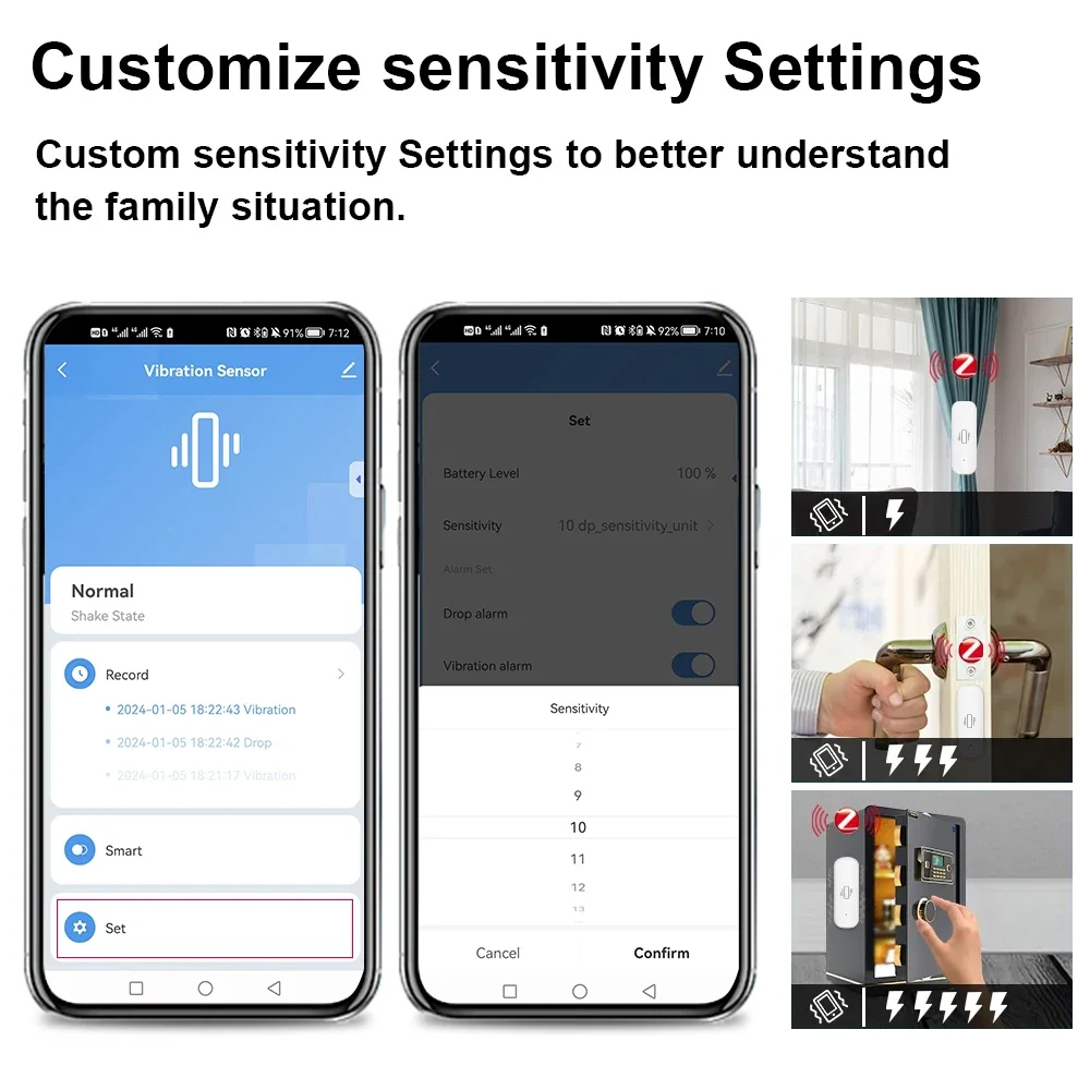 Capteur de vibrations intellig - Home Security Technology avis et prix
