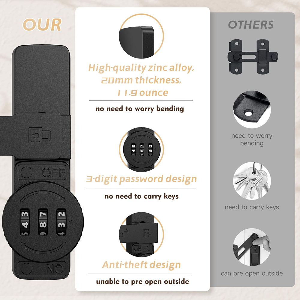 Serrure de porte de grange de  - Home Security Doors avis et prix
