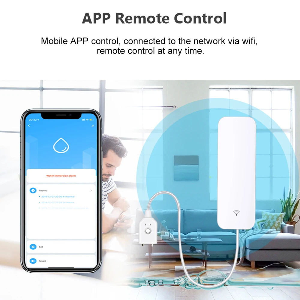 Tuya WiFi Zigbee capteur d'eau - Home Security Equipment avis et prix