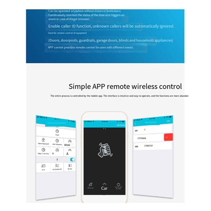Ouvre-porte GSM B04C-RTU5024,  - Home Security Wireless avis et prix