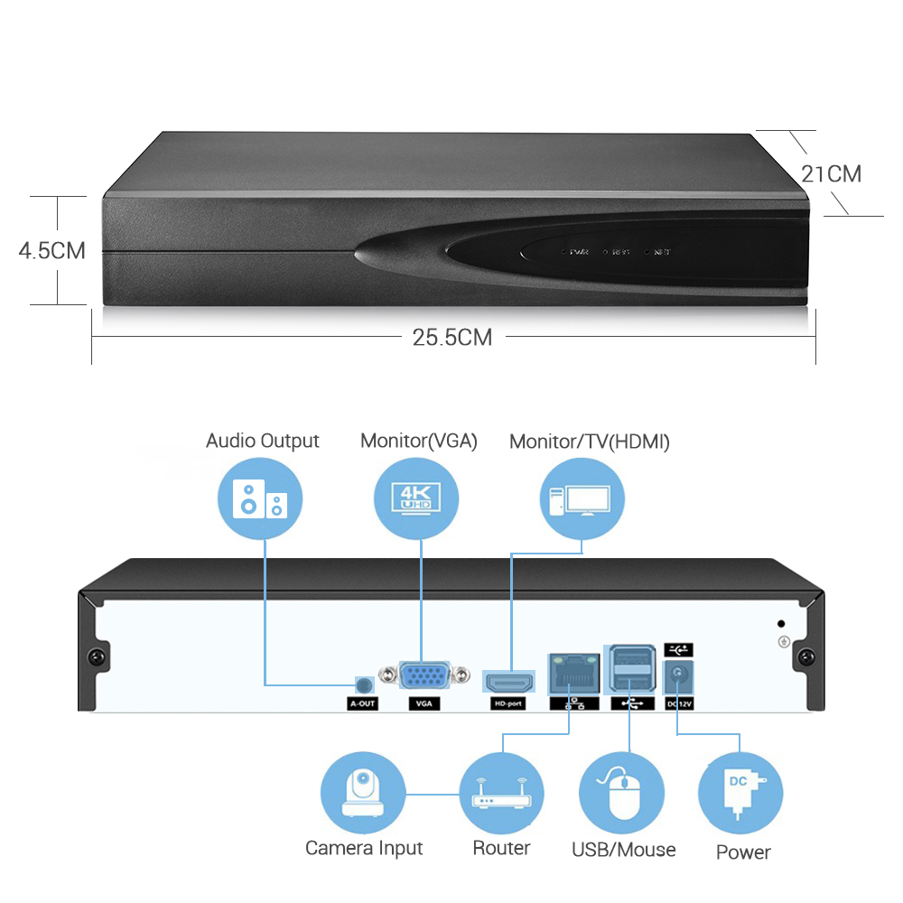 Enregistreur vidéo réseau 4K O - Home Security Equipment avis et prix