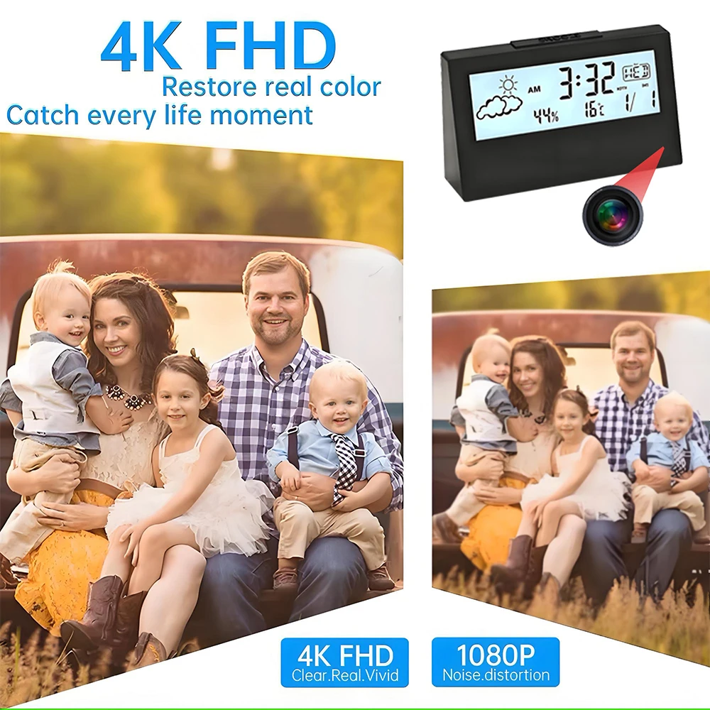 Caméra horloge WiFi 4K avec dé - Home Security Prices avis et prix